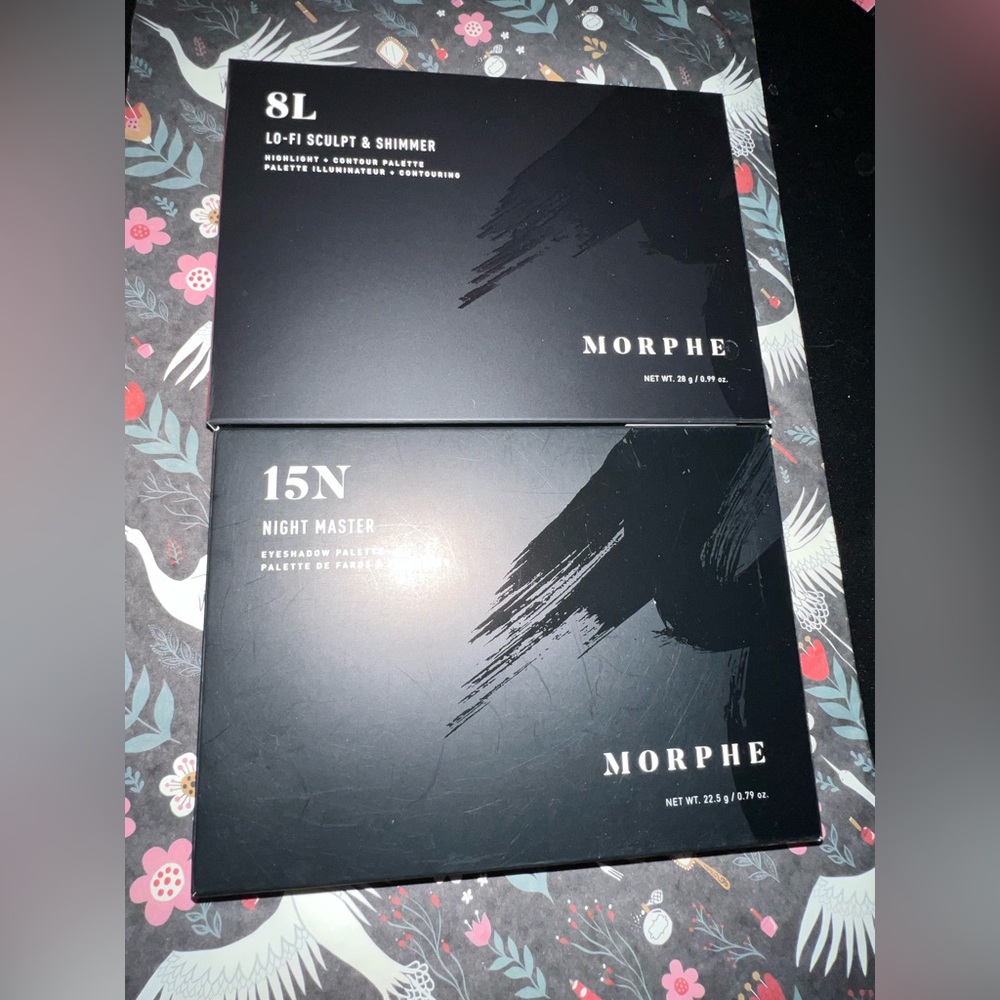 Morphe 8L Lo-Fi Sculpt & Shimmer and 15N Night Master Eyeshdow  Palettes - Black